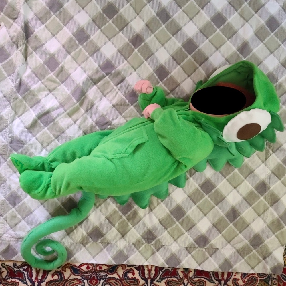 Pascal the chameleon and Rapunzel Halloween costume